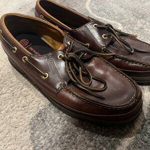Brown Leather Sperry Top Siders With Vibram Soles